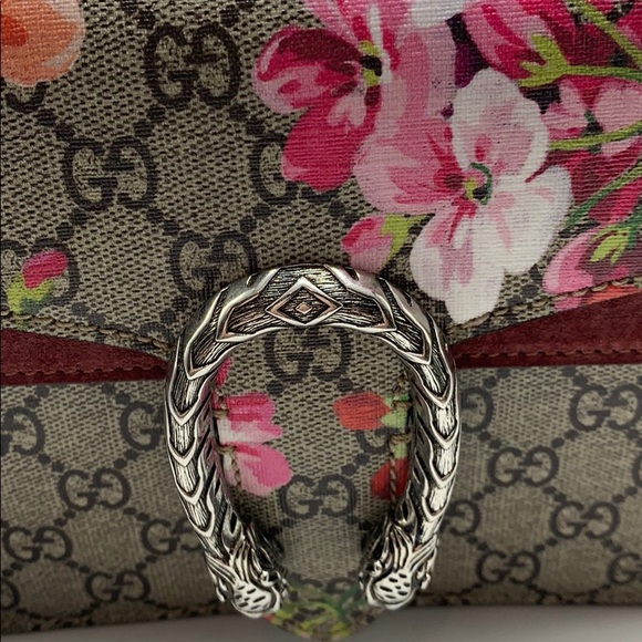 ❤️2XHP🎉NWT GUCCI MINI DIONYSUS GG BLOOM FLORAL HANDBAG - Picture 9 of 12